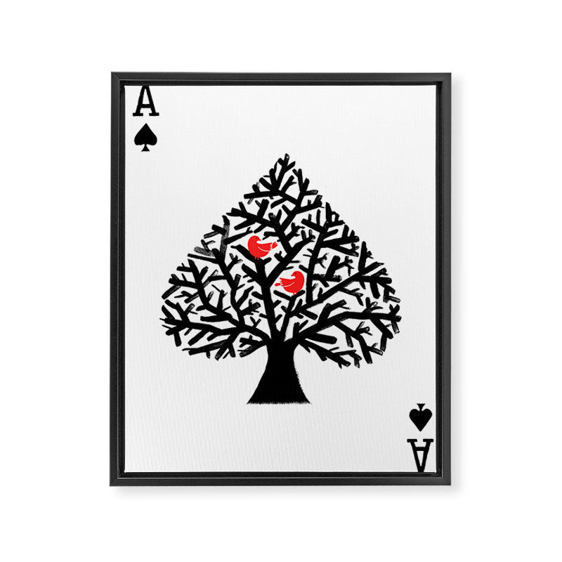 Ace of spade Framed Canvas Print Gallery Image 6