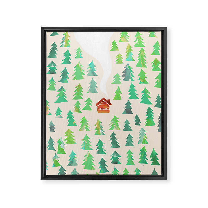 Alone in the woods Framed Canvas Print Gallery Image 3