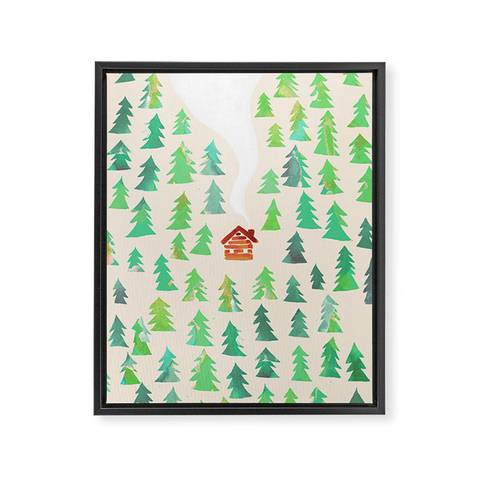 Alone in the woods Framed Canvas Print Gallery Image 1
