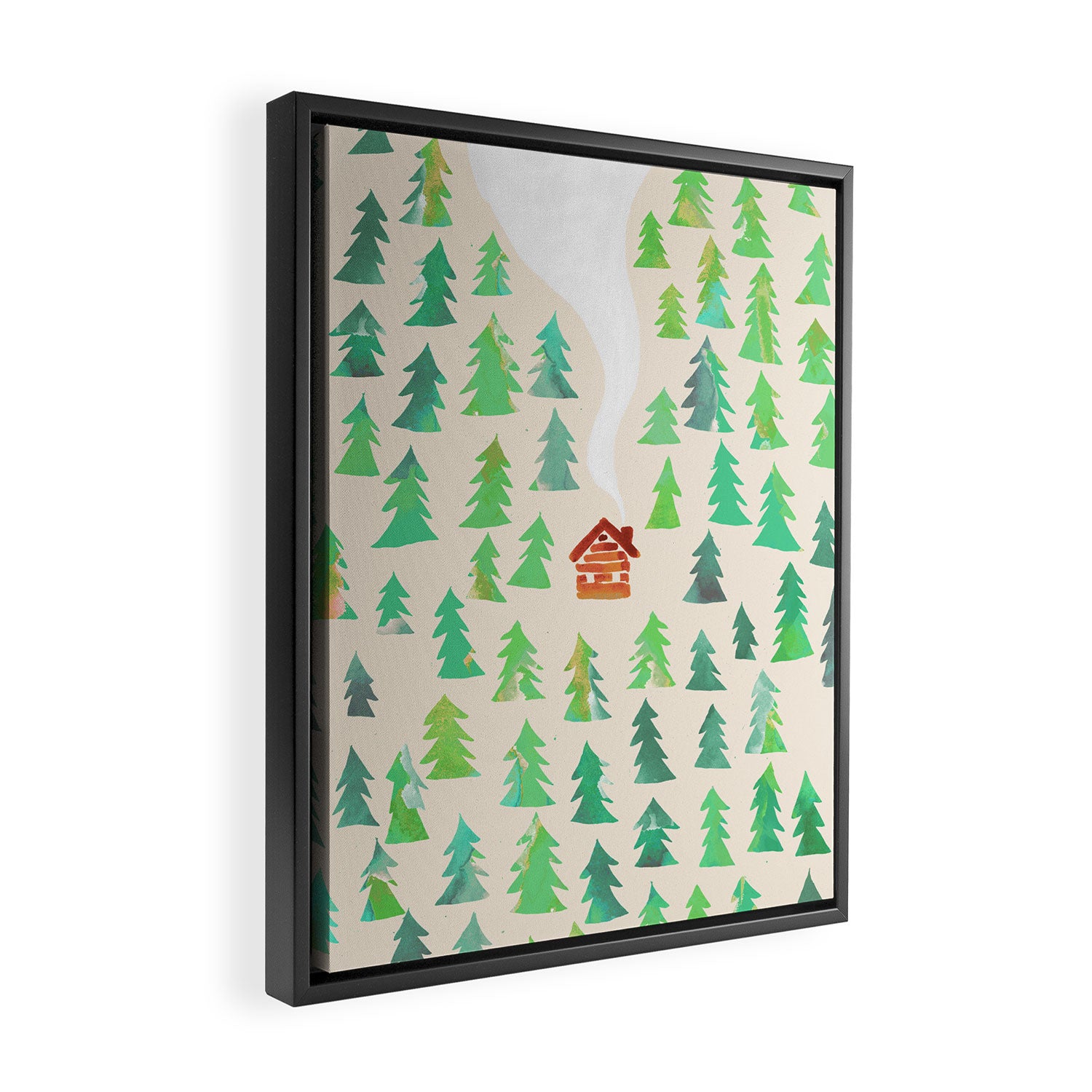 Alone in the woods Framed Canvas Print Gallery Image 2
