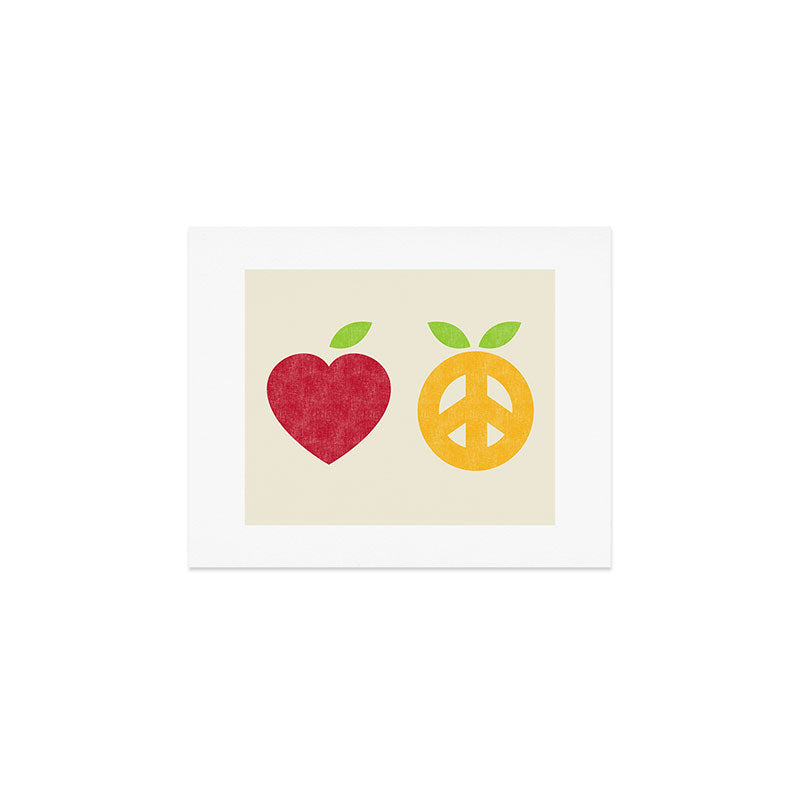 Apple and Orange - Love and Peace Art Print Gallery Image 1