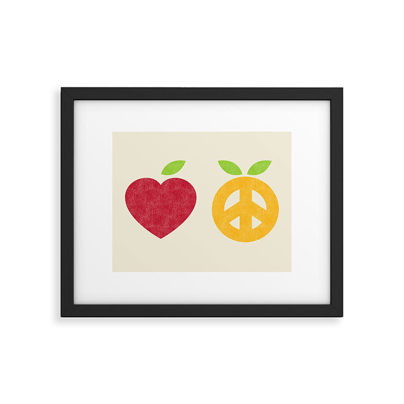 Apple and Orange - Love and Peace Framed Art Print Gallery Image 5