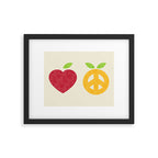 Apple and Orange - Love and Peace Framed Art Print Gallery Image 5