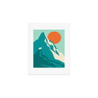 As the sun rises over the peak Art Print Gallery Image 1