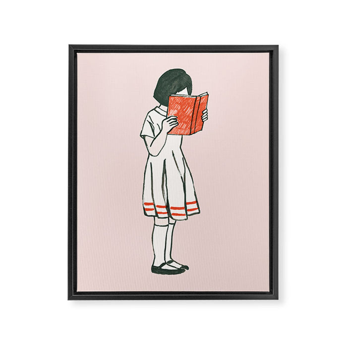 Avid reader Framed Canvas Print Gallery Image 1