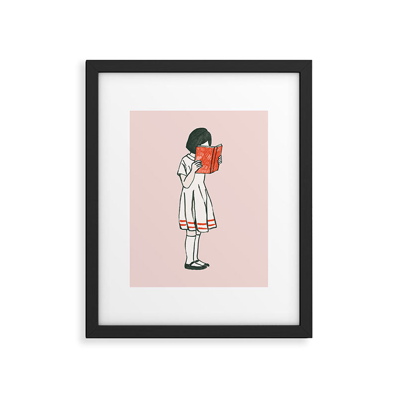 Avid reader Framed Art Print Gallery Image 5