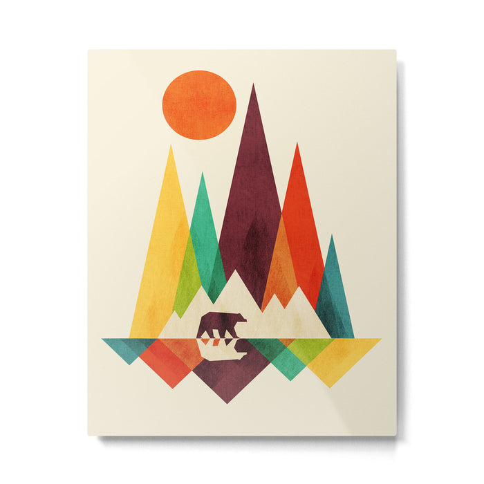 Bear In Whimsical Wild Metal Print Gallery Image 1