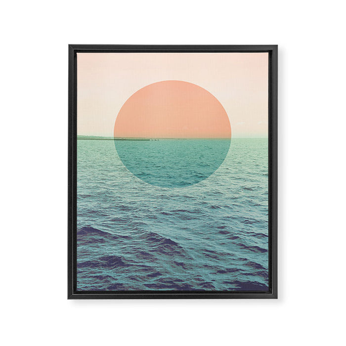 Because the ocean Framed Canvas Print Gallery Image 1
