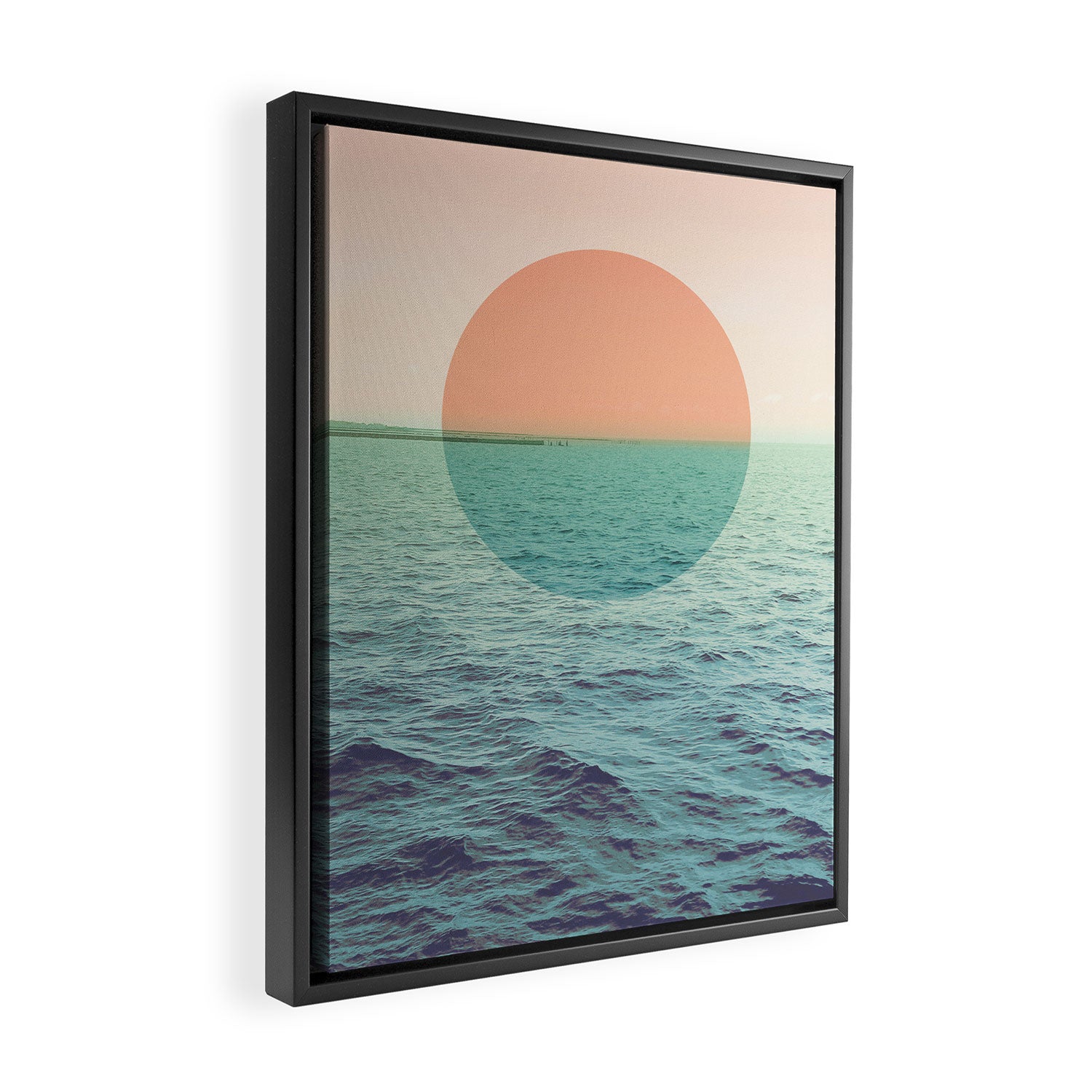 Because the ocean Framed Canvas Print Gallery Image 2