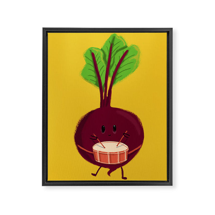 Beet's drum beat Framed Canvas Print Gallery Image 1