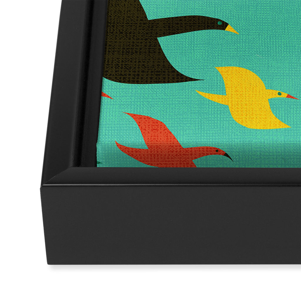 Birds are flying Framed Canvas Print Gallery Image 3