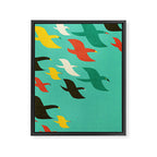 Birds are flying Framed Canvas Print Gallery Image 6