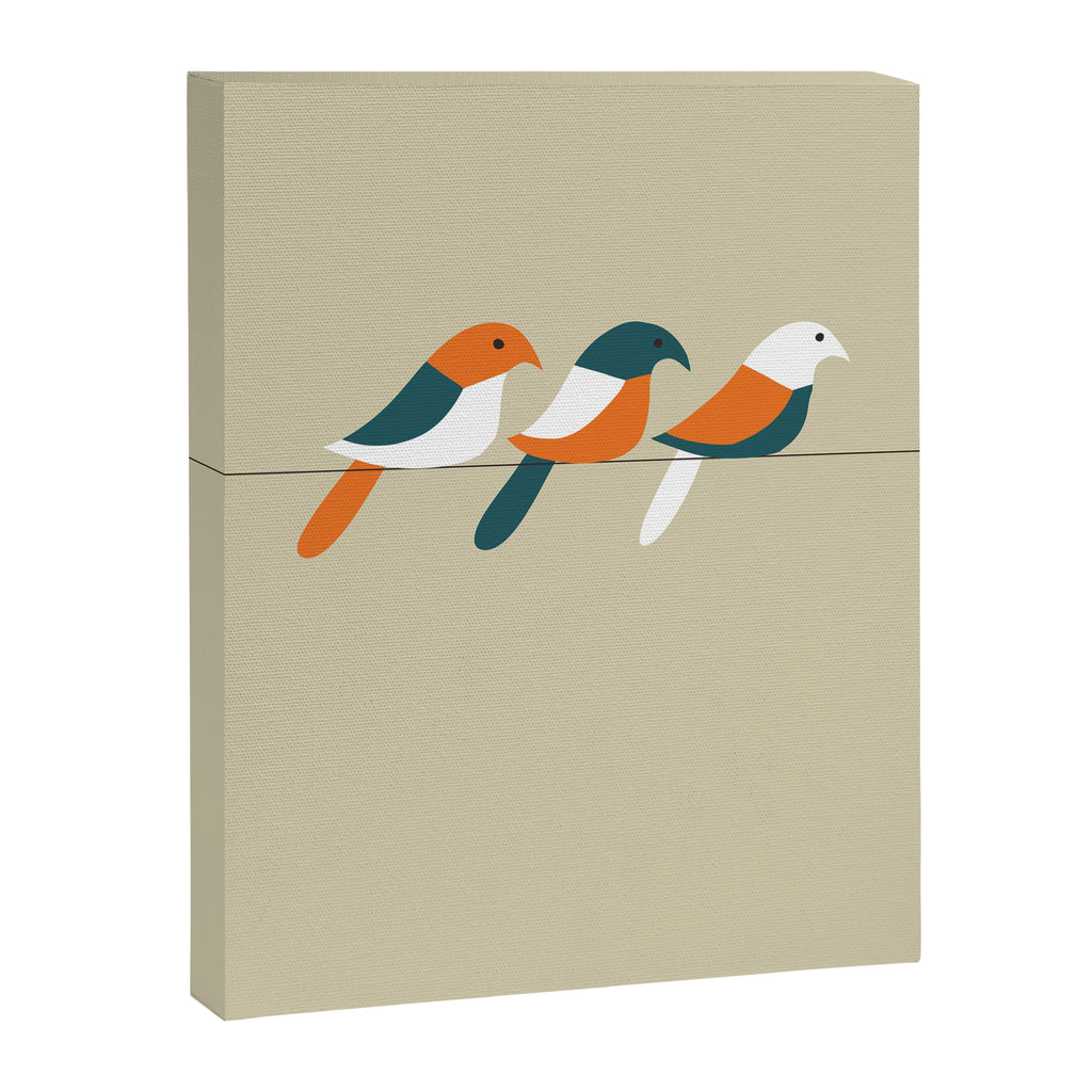 Birds on wire Canvas Print Gallery Image 6