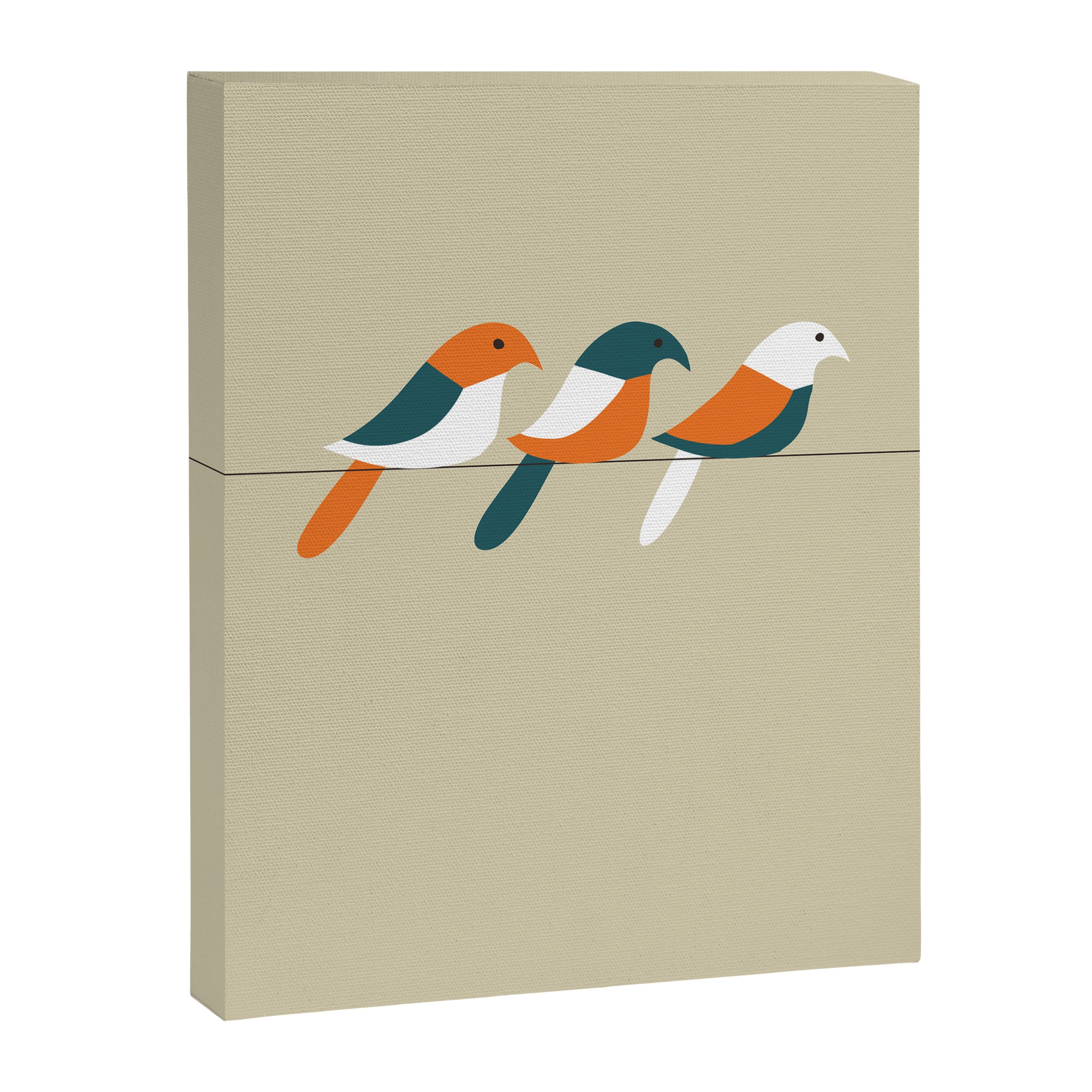 Birds on wire Canvas Print Gallery Image 6