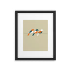 Birds on wire Framed Art Print Gallery Image 5