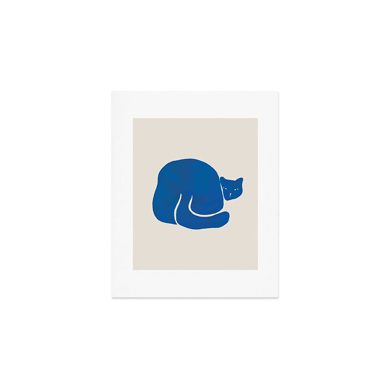 Blue cat Art Print Gallery Image 1