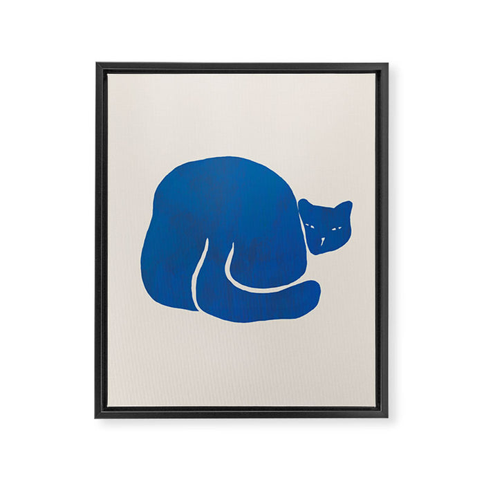 Blue cat Framed Canvas Print Gallery Image 1