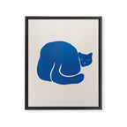 Blue cat Framed Canvas Print Gallery Image 6