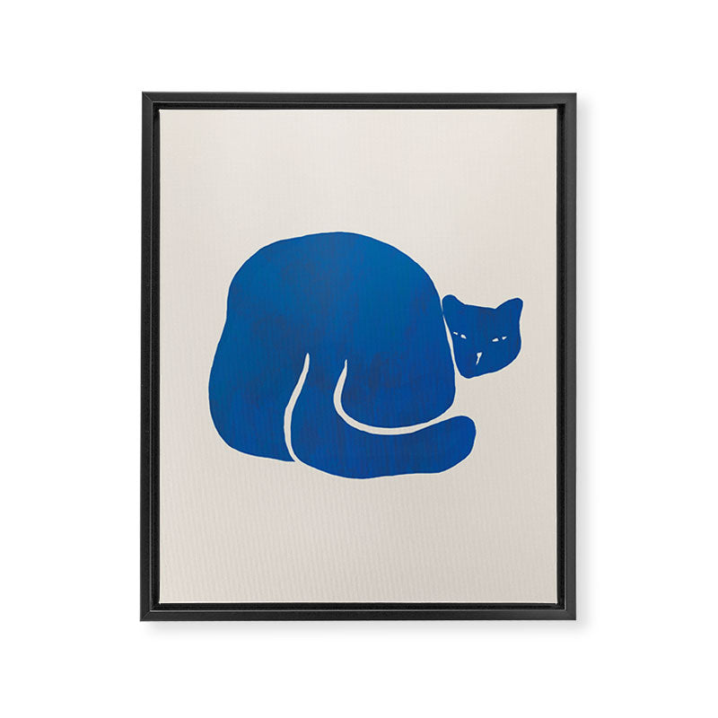 Blue cat Framed Canvas Print Gallery Image 6