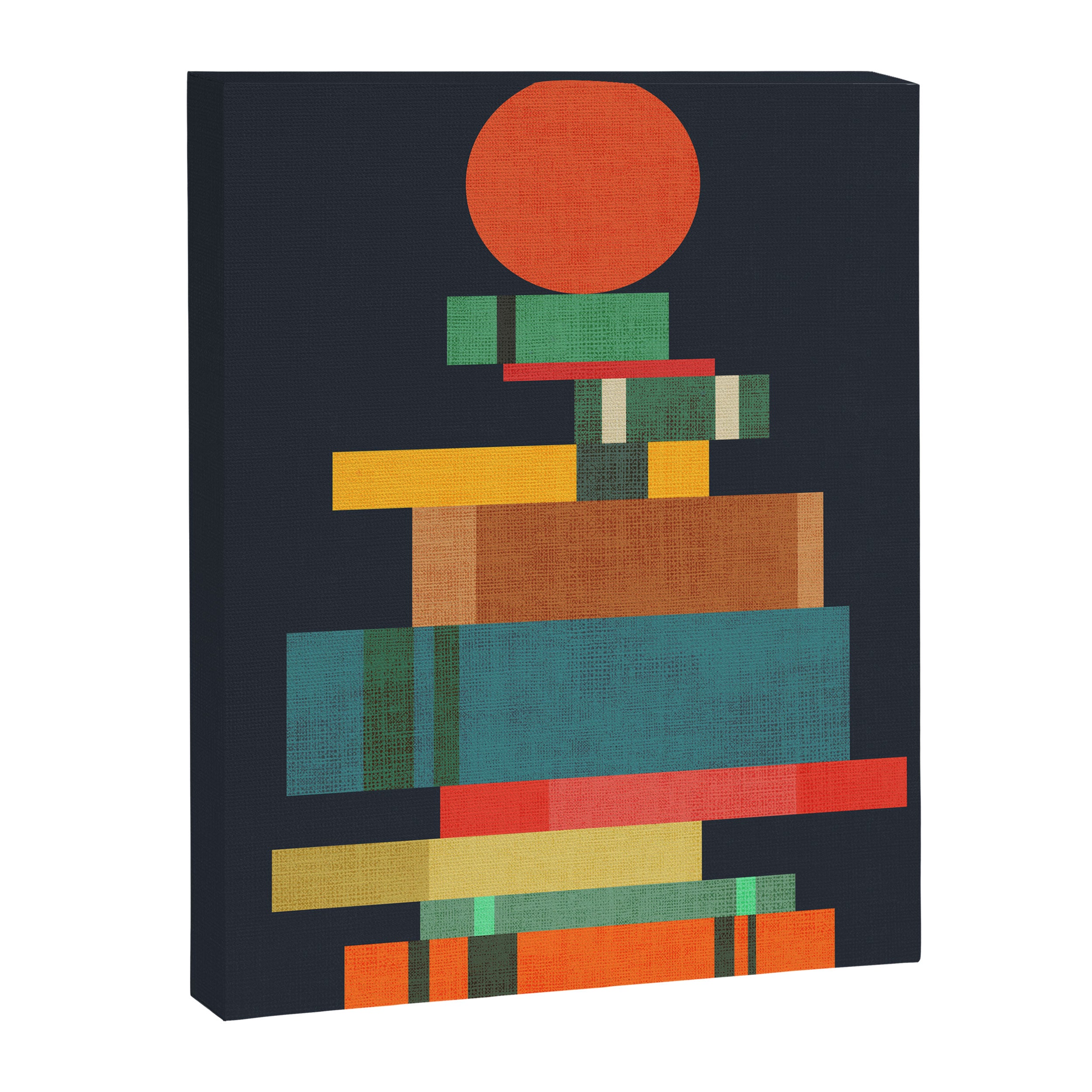 Book stack with a ball Canvas Print Gallery Image 6