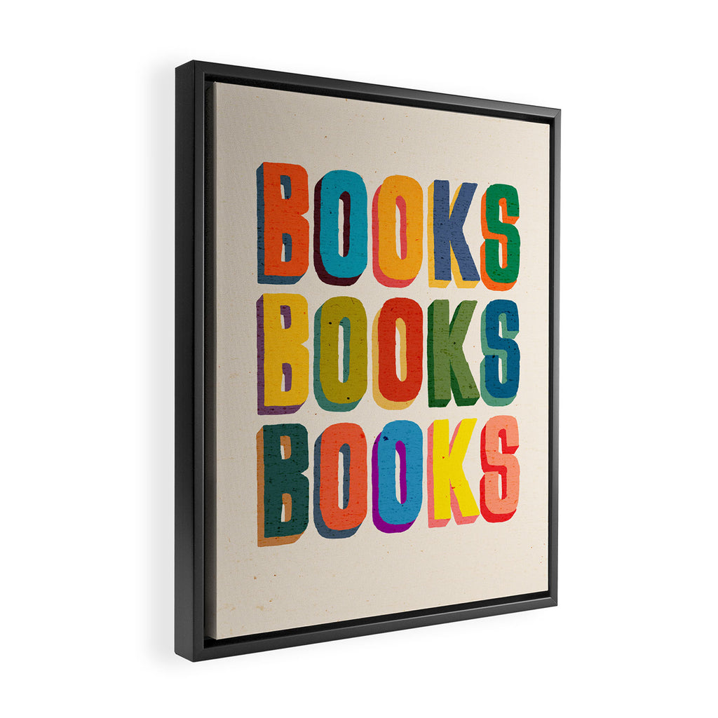 Books books books Framed Canvas Print Gallery Image 2