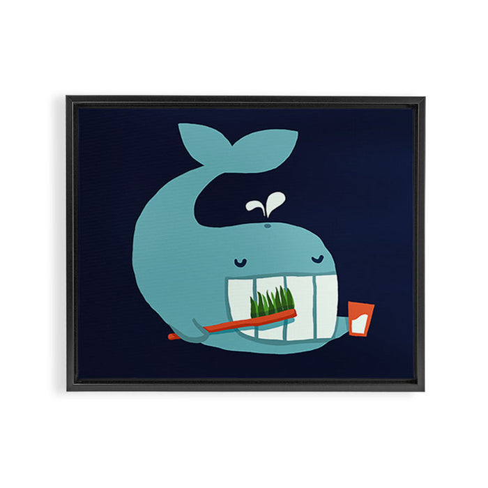 Brush Your Teeth Framed Canvas Print Gallery Image 1