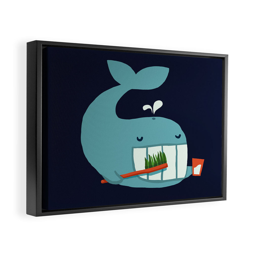 Brush Your Teeth Framed Canvas Print Gallery Image 2