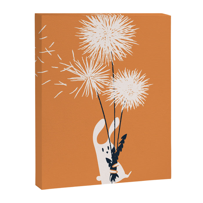 Bunny and Dandelion Bouquet Canvas Print Gallery Image 1