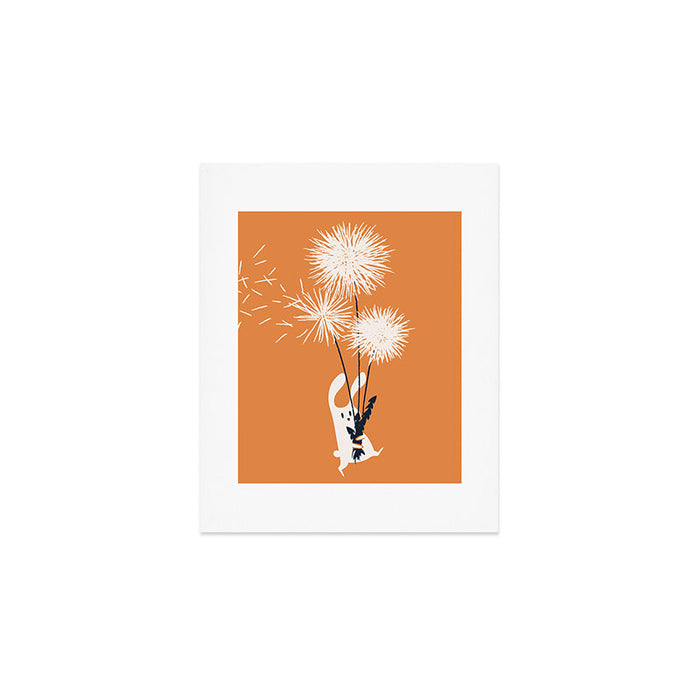 Bunny and Dandelion Bouquet Art Print Gallery Image 1