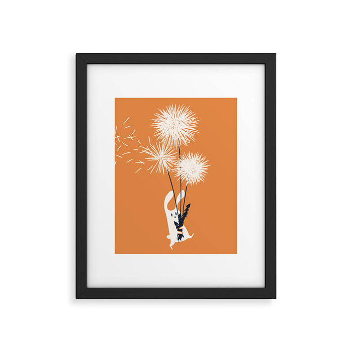 Bunny and Dandelion Bouquet Framed Art Print Gallery Image 1