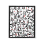 Bunny family Framed Canvas Print Gallery Image 6