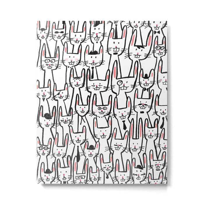 Bunny family Metal Print Gallery Image 1