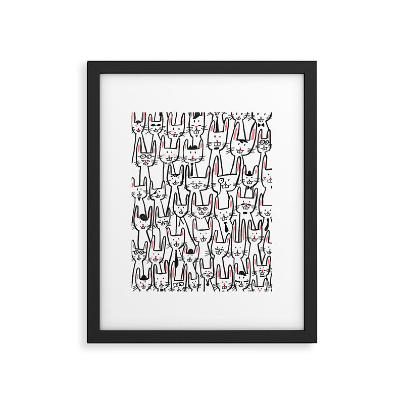 Bunny family Framed Art Print Gallery Image 5