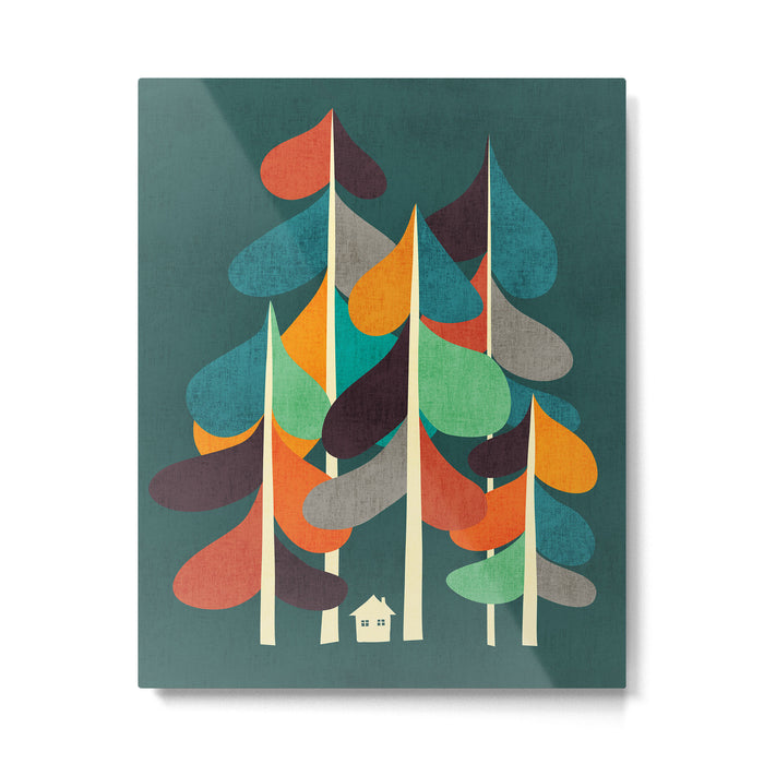 Cabin in the woods Metal Print Gallery Image 1