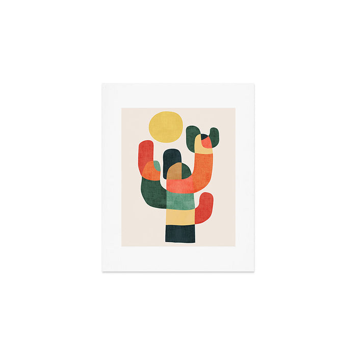 Cactus in the desert Art Print Gallery Image 1