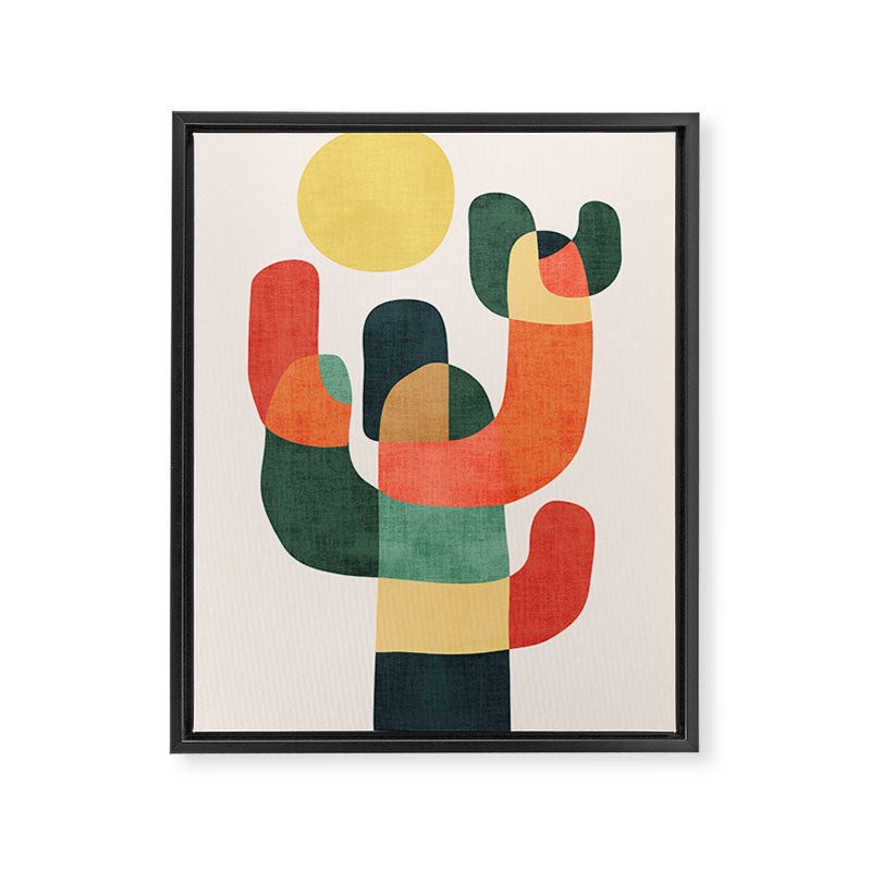 Cactus in the desert Framed Canvas Print Gallery Image 6