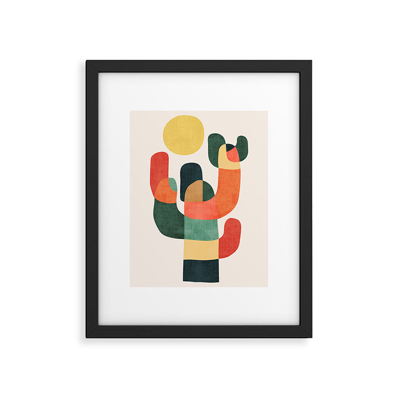 Cactus in the desert Framed Art Print Gallery Image 5