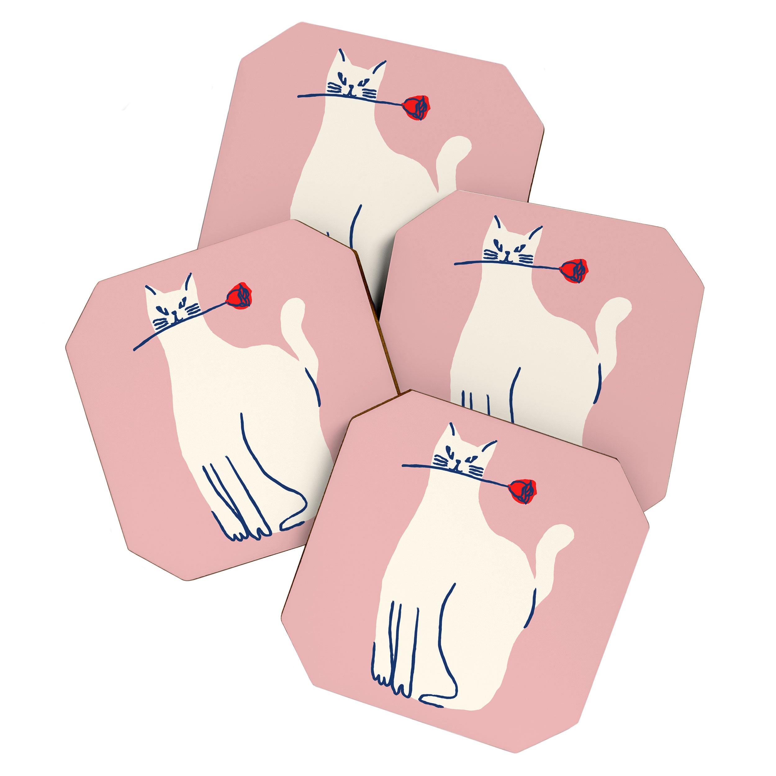 Casanova cat - the whimsical Catsanova Coaster Gallery Image 1