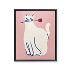 Casanova cat - the whimsical Catsanova Framed Canvas Print Gallery Image 6