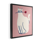 Casanova cat - the whimsical Catsanova Framed Canvas Print Gallery Image 2