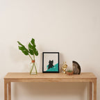 Cat drinking coffee Framed Canvas Print Gallery Image 4
