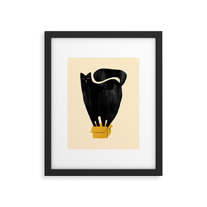 Cat in a box Framed Art Print Gallery Image 1