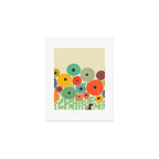 Cat in flower garden Art Print Gallery Image 1