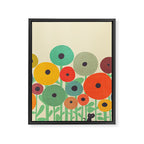 Cat in flower garden Framed Canvas Print Gallery Image 6