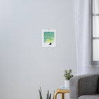 Cat in the garden under willow tree Art Print Gallery Image 3