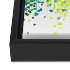 Cat in the garden under willow tree Framed Canvas Print Gallery Image 3
