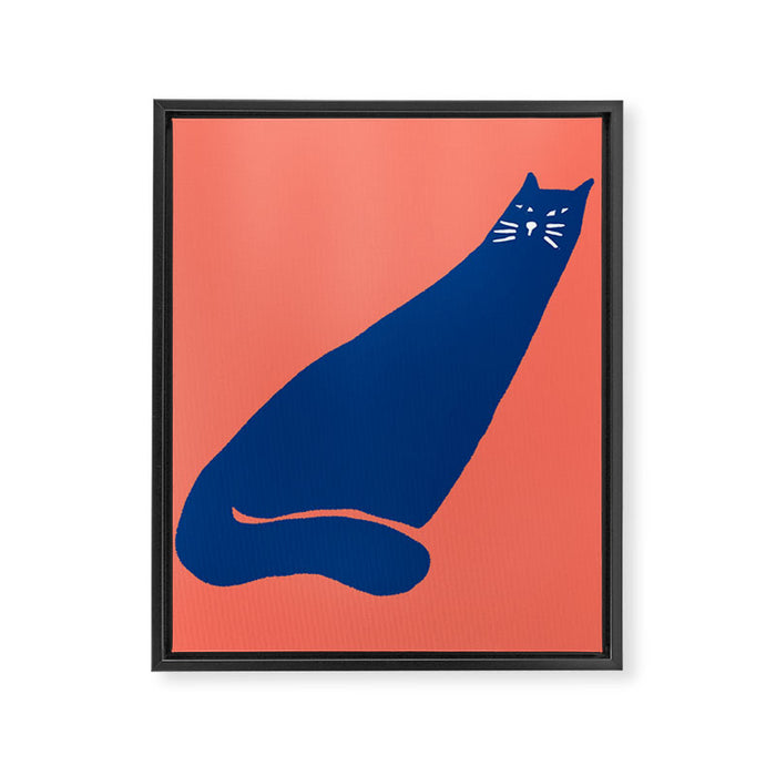Cat in the wind Framed Canvas Print Gallery Image 1