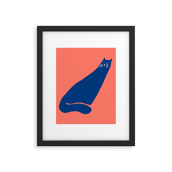 Cat in the wind Framed Art Print Gallery Image 1
