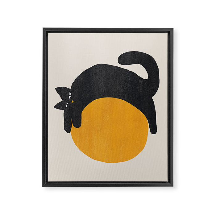 Cat with ball Framed Canvas Print Gallery Image 1