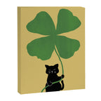 Cat with clover Canvas Print Gallery Image 6